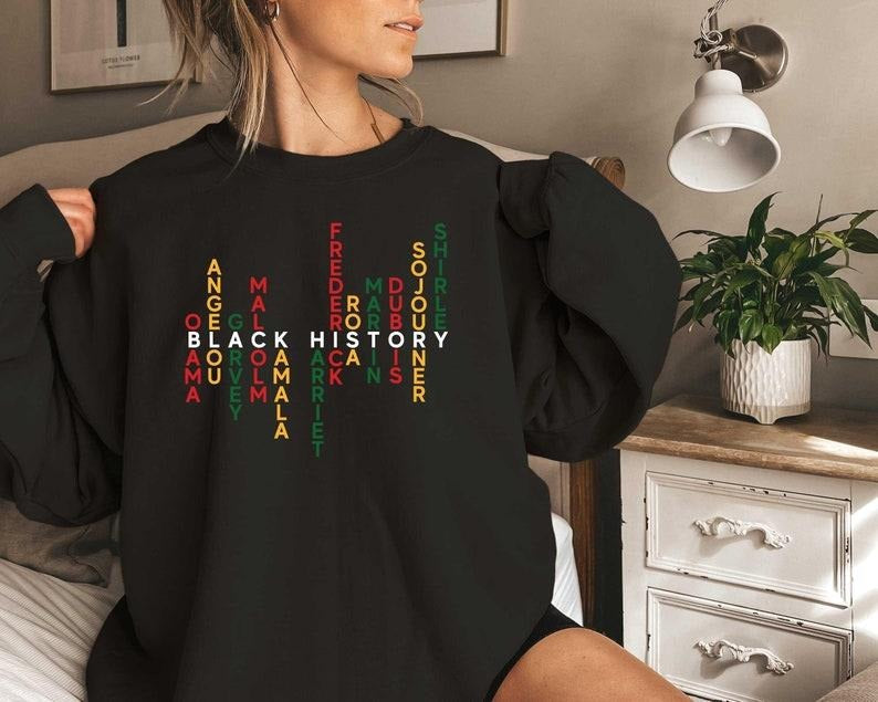 Sonia Samra Black History Month T-shirt, Celebrate School Black History Sweater, Black Historical Icons Hoodie,...