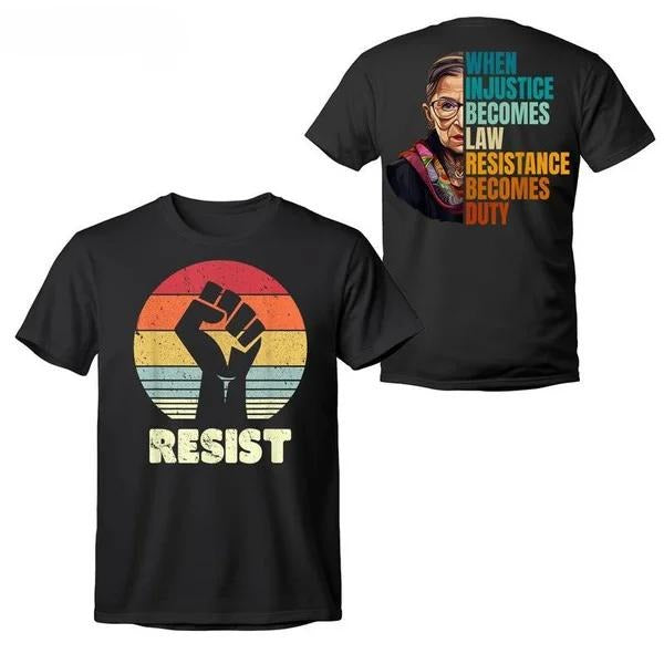 Sonia Samra Resist T-shirt, When Injustice Becomes Law Resistance Becomes Duty RBG Feminist Sweatshirt, Women Empowerment...