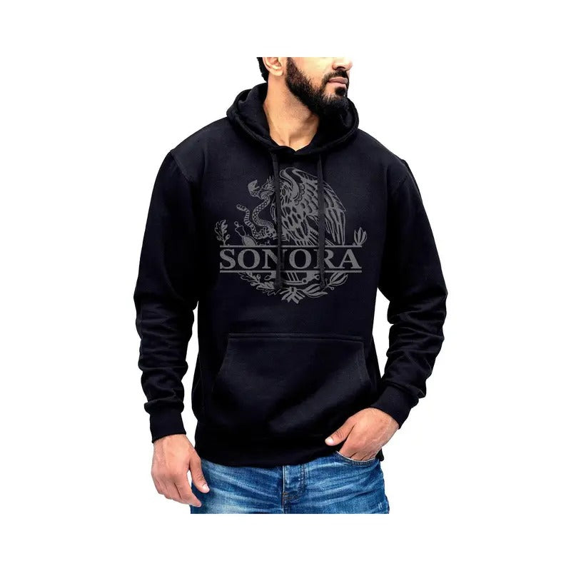 Sonora Mexico Eagle Emblem Hoodie Sweatshirt Cotton Fabric T-Shirts | RetroVerseTees.com