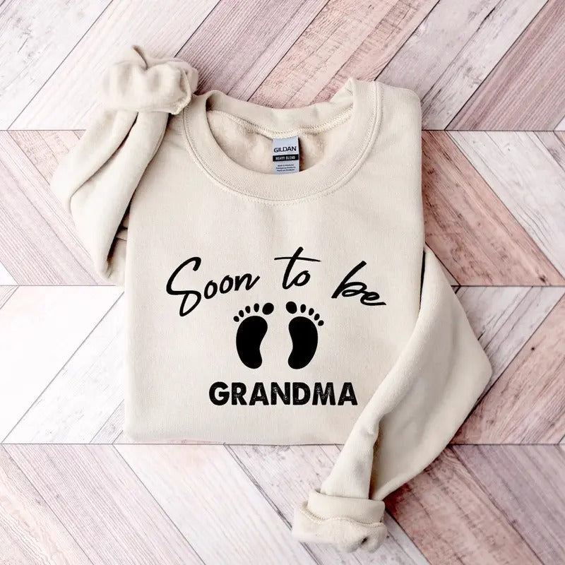 Soon to be Grandma Sweatshirt and Tshirt Fabric Soft Day Hoodie | RetroVerseTees.com