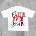 Sopula Casual Short Sleeve Faith Over Fear Print  T-Shirt Hoodie, Sweatshirt | RetroVerseTees.com