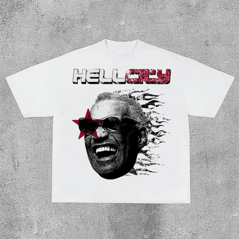 Sopula Hellcity - Flame Player Graphics Cotton T-Shirt Hoodie, Sweatshirt | RetroVerseTees.com