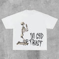 Sopula In God We Trust Letters Skull Print Short Sleeve T-Shirt Hoodie, Sweatshirt | RetroVerseTees.com
