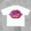Sopula Sexy Jeweled Lips Print Graphic Cotton Tees Hoodie, Sweatshirt | RetroVerseTees.com