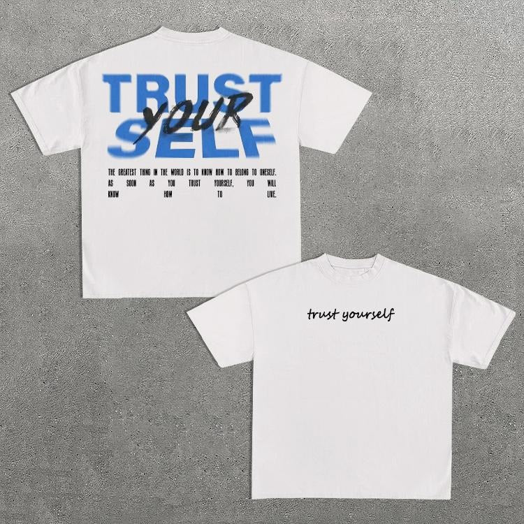 Sopula Trust Yourself Print Short Sleeve T-Shirt Hoodie, Sweatshirt | RetroVerseTees.com