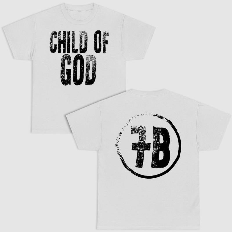 Sopula Vintage Child Of God Graphic   Cotton White Short Sleeve T-Shirt Hoodie, Sweatshirt | RetroVerseTees.com