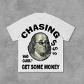 Sopula Vintage Design Chasing Money Graphic Print Cotton T-Shirt Hoodie, Sweatshirt | RetroVerseTees.com