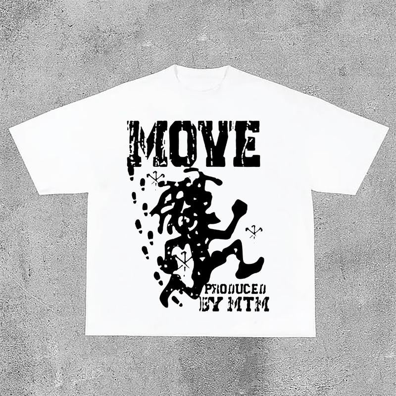 Sopula Vintage Just Move Art Graphic Cotton T-Shirt Hoodie, Sweatshirt | RetroVerseTees.com