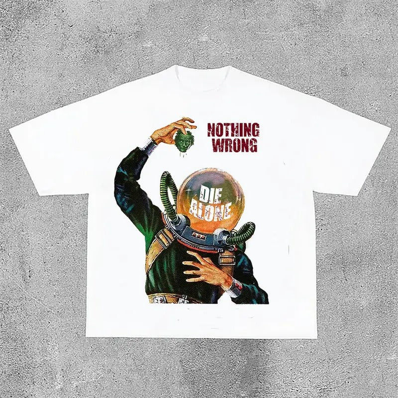 Sopula Vintage Nothing Wrong Graphic Print Casual Cotton T-Shirt Hoodie, Sweatshirt | RetroVerseTees.com