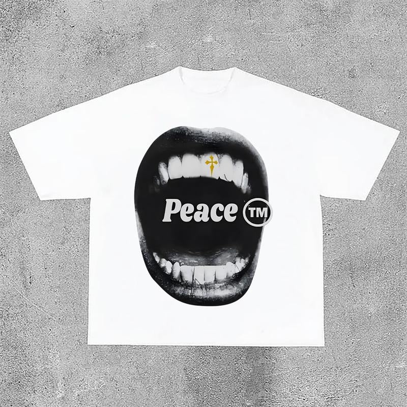 Sopula Vintage Peace Multi-element Graphic Casual Street Basketball T-Shirt Hoodie, Sweatshirt | RetroVerseTees.com