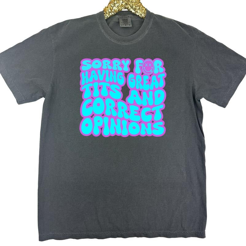 Sorry For Correct Opinions Comfort Colors T-Shirt 'NLB' Hoodie, Sweatshirt | RetroVerseTees.com
