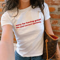 Sorry For Having Great Tits Y2k Baby Tee Y2k Shirt Trendy Baby Tee Funny Baby Tee Coquette Baby Tee 90s Baby Tee Shirt...
