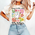 Sorry I'm Late I Was Dilly Dallying Goose T-Shirt, Floral Goose T-Shirt, Sarcastic Retro Shirt, Funny Mama T-Shirt, Boho...