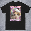 Sorry Im Just a Girl Funny Cat Meme T-shirt, Gift for Woman, Unhinged Cute Shirts, Ugly T-shirt Cotton Fabric Unisex...