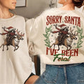 Sorry Santa I've Been Feral Christmas Raccoon 2 Sides Sweater, Retro Funny Christmas Feral Girl Shirt Hoodie, Sweatshirt