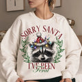 Sorry Santa I've Been Feral Christmas Season Sweatshirt, Funny Christmas Feral Girl Shirt Hoodie | RetroVerseTees.com