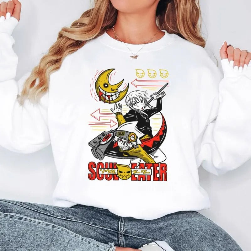 Soul Eater Hoodie Death the Kid Japanese Anime Manga T-Shirt Sweatshirt Hoodie, Retro Styles, Bring Back the Classics,...