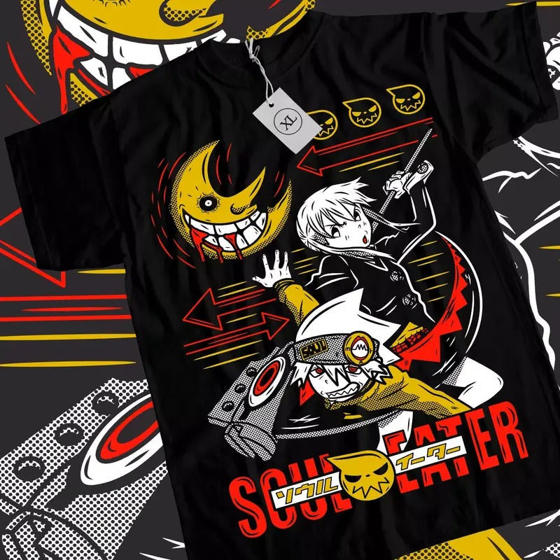 Soul Eater T-Shirt Death the Kid Japanese Anime Manga Black Star Shirt All Size Hoodie, Sweatshirt | RetroVerseTees.com