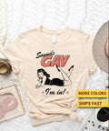 Sounds Gay I'm In Retro Style T Shirt Hoodie Sweater, Funny Queer Girl Shirt, Lesbian Funny Premium Ultra Soft T-Shirt...