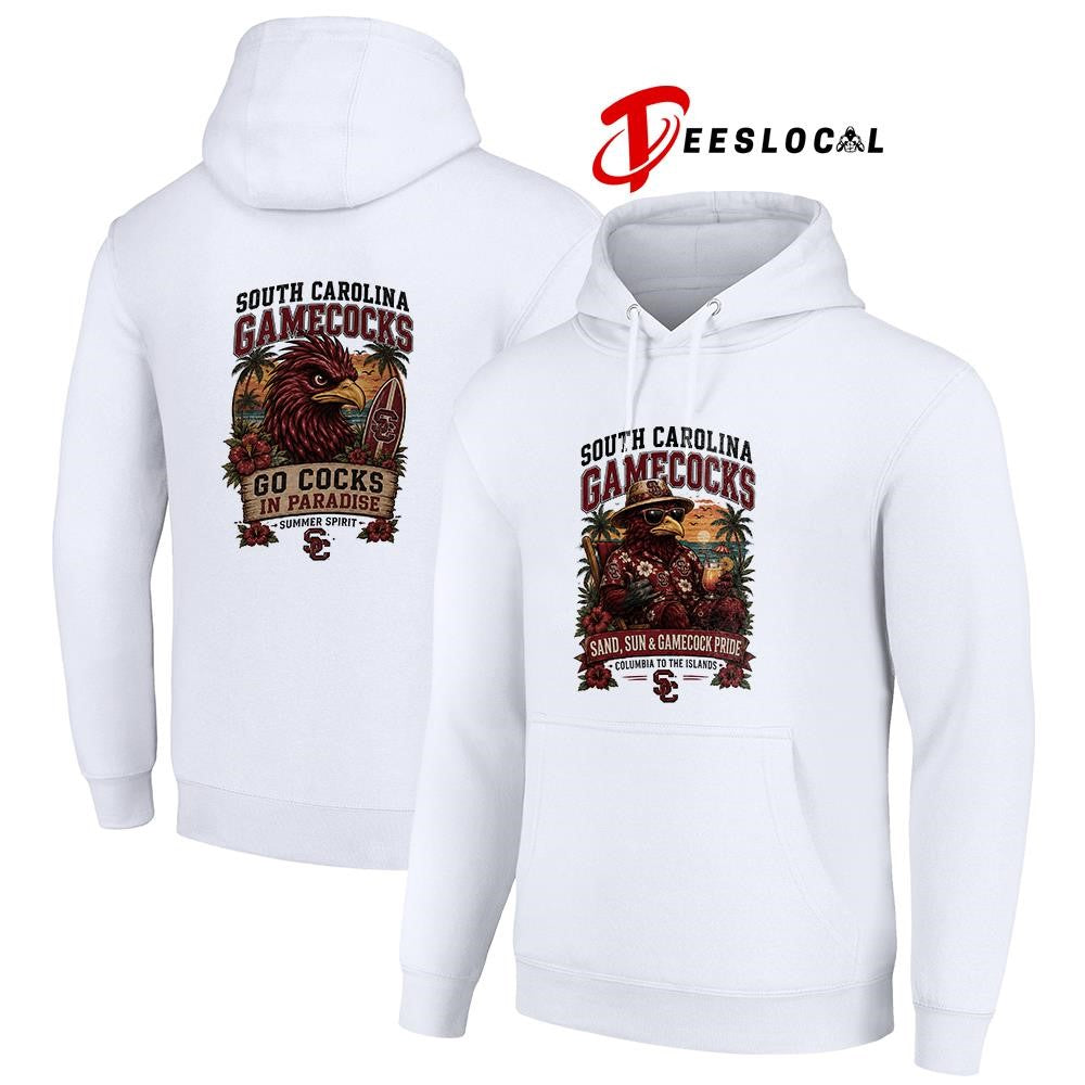 South Carolina Gamecocks san and sun Columbia tropical paradise shirt