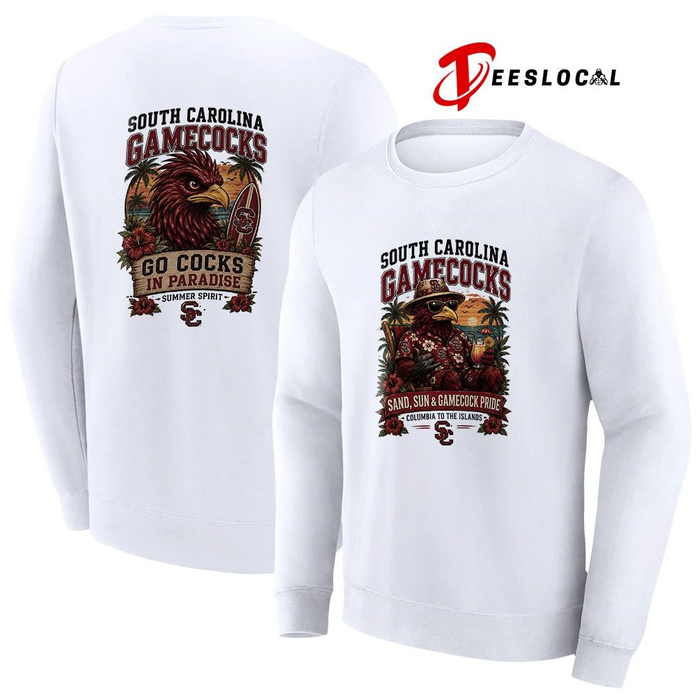 South Carolina Gamecocks san and sun Columbia tropical paradise shirt