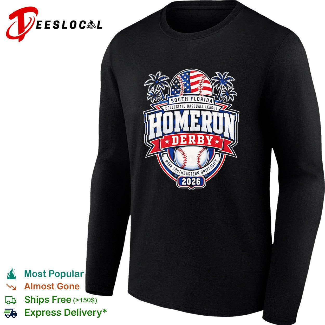 South Florida Collegiate Baseball League 2026 Homerun Derby at Nova Southeastern University shirt