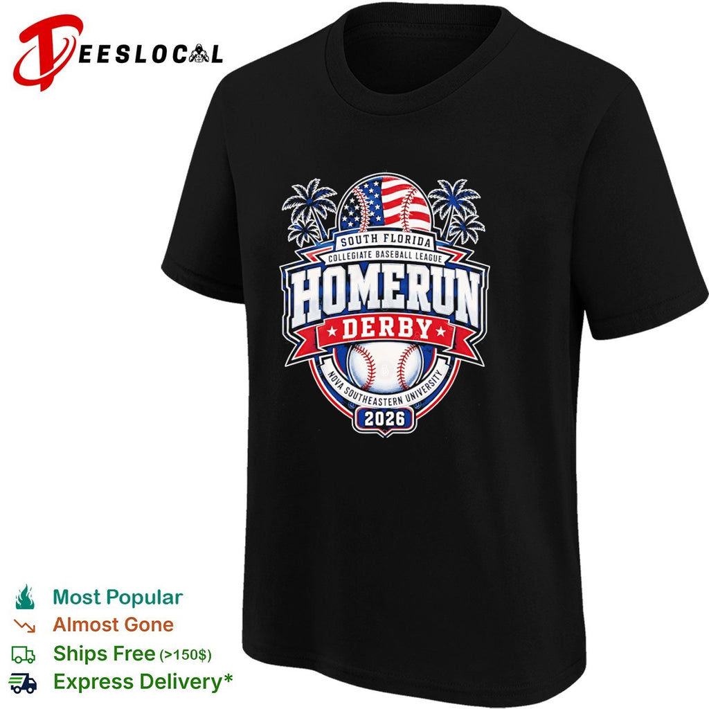 South Florida Collegiate Baseball League 2026 Homerun Derby at Nova Southeastern University shirt