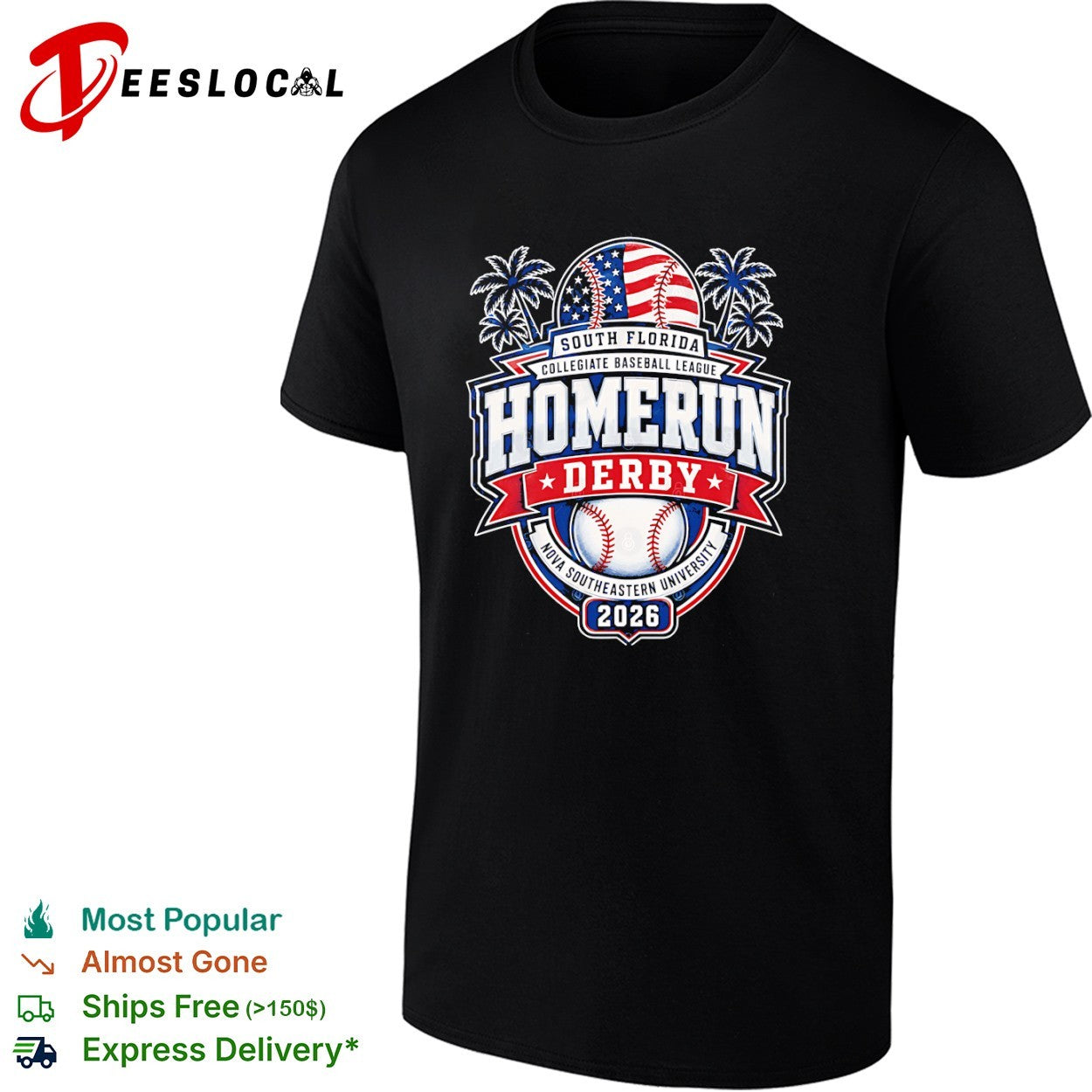 South Florida Collegiate Baseball League 2026 Homerun Derby at Nova Southeastern University shirt