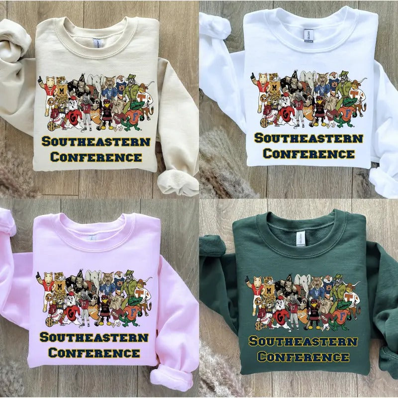 Southeastern Conference Mascot Sweatshirt, SEC Sweatshirt, SEC Football Shirts, Football Season Shirts Classic Hoodie