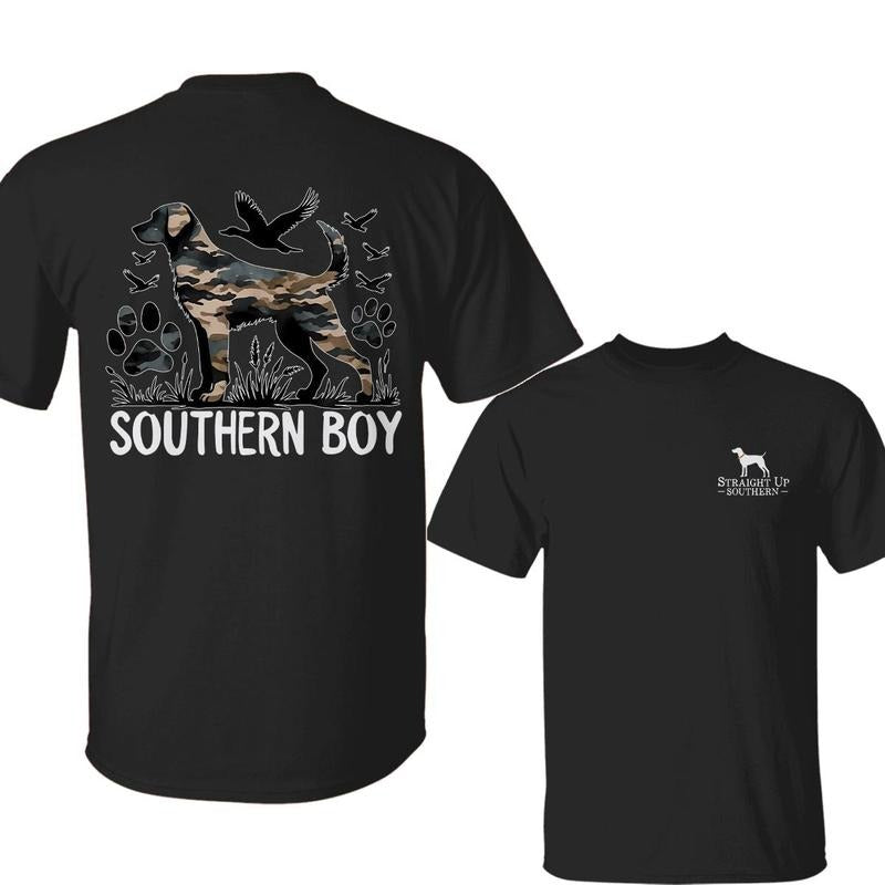 Southern Boy Camo Hunting T-Shirt, Outdoor Life & Country Boy Tee, Duck Hunting Shirt, Rural Pride Apparel, Outdoorsman Gift