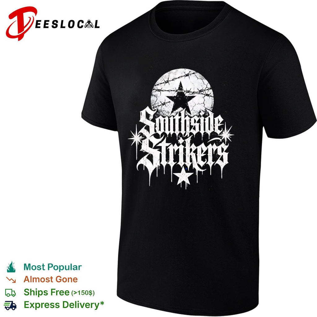 Southside Strikers Barbed Wire Star Gothic Lettering Logo shirt