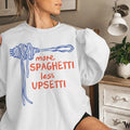Spaghetti Sweatshirt, More Spaghetti Less Upsetti, Funny Food Shirt, Foodie Crewneck, Food Humor, Silly Shirts, Retro...