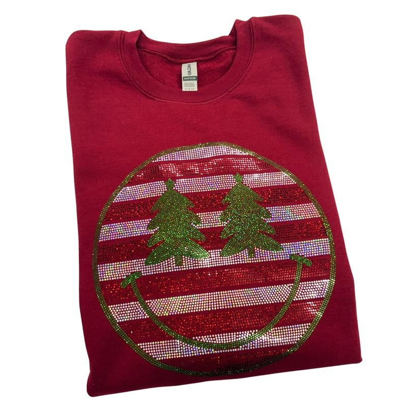 Spangled Tree Eye Happy Face Sweatshirt T-Shirts, Hoodie | RetroVerseTees.com