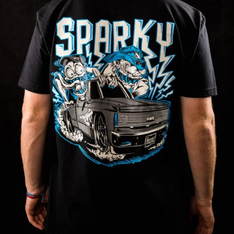 Sparky Electric Truck - T-shirt vintage  shirts Crewneck Cotton Hoodie, Sweatshirt | RetroVerseTees.com