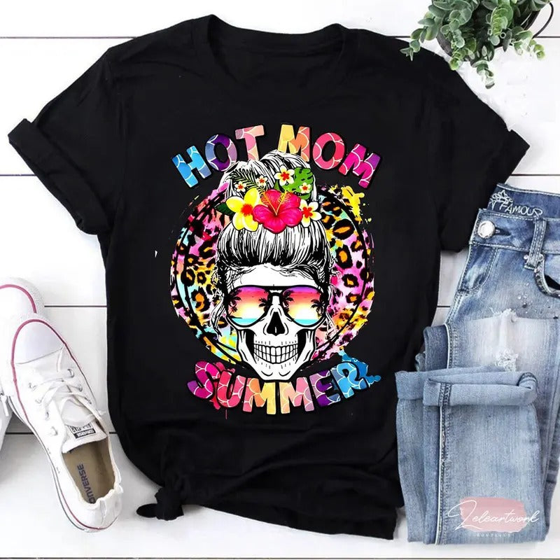 Spice Up Your Summer with WB shield Funny Hot Mom T-Shirt
