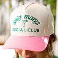 'Spicy Margs Social Club' Snapback Trucker Hat, Embroidery T-Shirts, Hoodie, Sweatshirt | RetroVerseTees.com