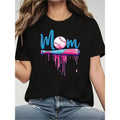 Spiky hair fighters Mom Cute Spiky hair fighters Women TNF'WB shield Day T-Shirt- 100% Women'WB shield Casual Short...