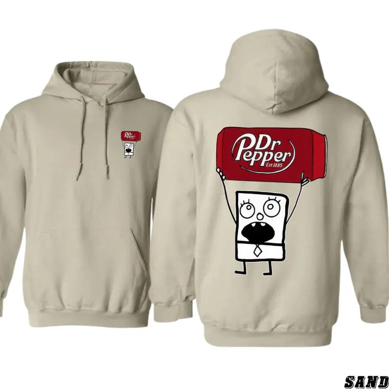 Spiky hair fighters Pepper Cartoon Hoodie - Unisex FOG Drink Enthusiasts Sweatshirt with Character Design - Spiky hair...