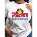 Spiky hair fighters Season Casual Short Sleeve Stop Wonder Get Bread Print T-shirt, Crew Neck Stylish Women'WB shield...