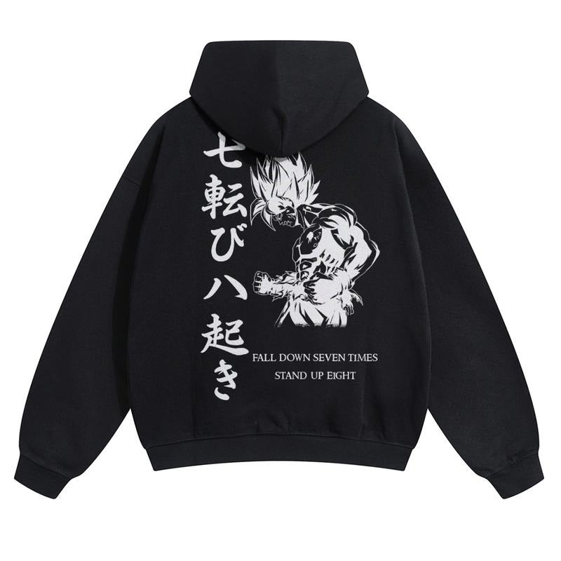 Spiky hair fighters Spiky hair fighters DBZ Viral Anime Graphic Hoodie! Unisex 90s Retro Pullover - Funny Cartoon...
