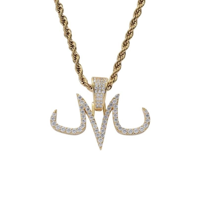 Spiky hair fighters Spiky hair fighters Majin Buu Bat brand Personalized Hip-Hop Pendant with Zircon Hip-Hop DBZ Necklace...