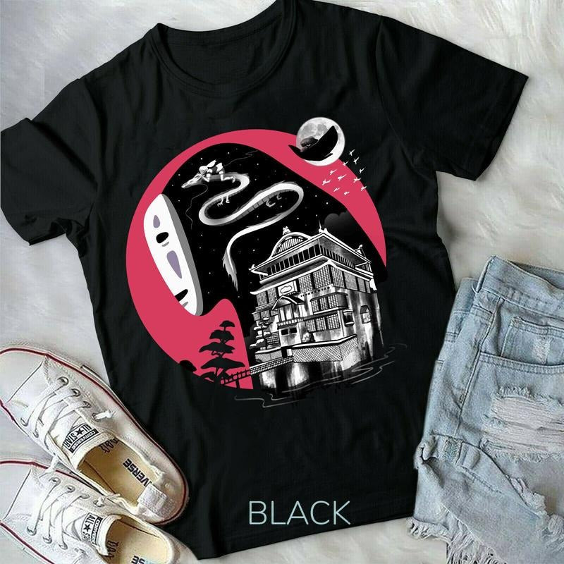 Spirited Away Anime T-Shirt S-4XL, Studio Ghibli Hayao Miyazaki Unisex Tee Hoodie, Sweatshirt | RetroVerseTees.com