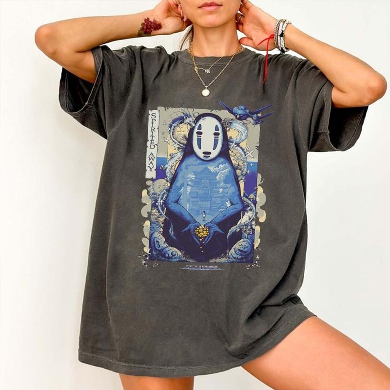 Spirited Away No face shirt, Hayao Miyazaki, Ghibli Spirited Away Shirt Hoodie, Sweatshirt | RetroVerseTees.com