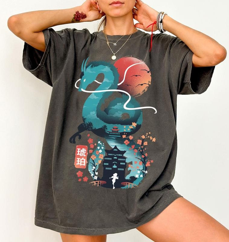Spirited Away Shirt, Chihiro Shirt, Haku Shirt Hoodie, Sweatshirt | RetroVerseTees.com