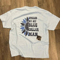 Spoiled By My Blue collar Man on lite blue mid weight cute tshirt Hoodie, Sweatshirt | RetroVerseTees.com