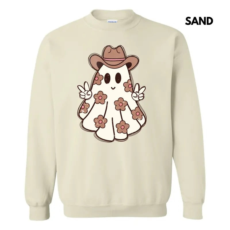 Spooky Cowgirl Ghost Sweatshirt 'NLB' T-Shirts, Hoodie | RetroVerseTees.com