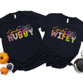 Spooky Hubby Wifey Shirt - Cute Halloween Couple Matching T-Shirts, Funny Couples Halloween Tee, Fall Husband Wife Gift...