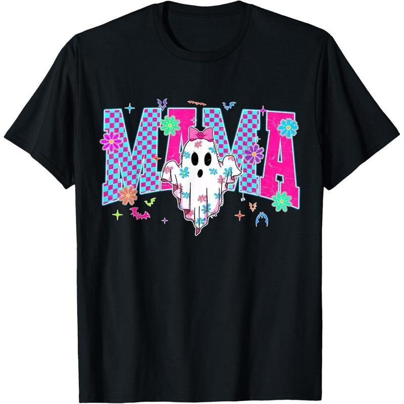 Spooky Mama Halloween Cute Ghost Coquette Bow Trick Jumpman Treat T-Shirt Tops Womenswear style 03 Hoodie, Sweatshirt