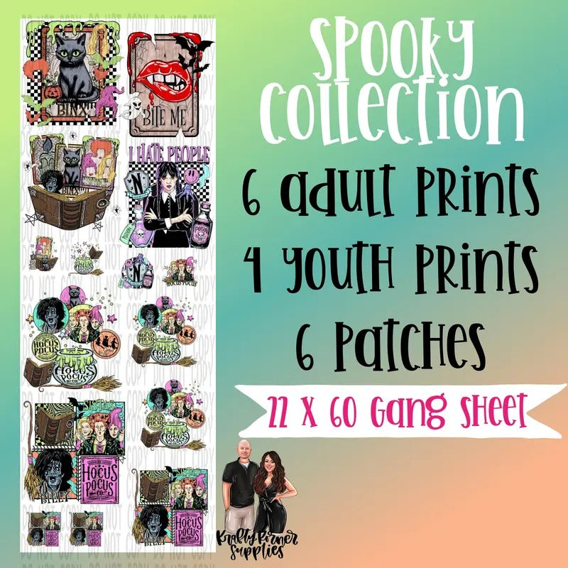Spooky Season DTF Transfer Gang Sheet, 22 x 60 T-Shirts, Hoodie, Sweatshirt | RetroVerseTees.com