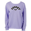 'Spooky Sequin Bat' Letter Patch Raw Edge Halloween Crew T-Shirts, Hoodie, Sweatshirt | RetroVerseTees.com
